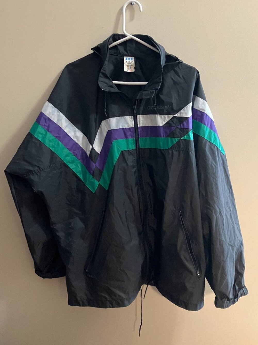 Adidas Windbreaker Jacket L Vintage